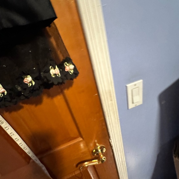 Silk embroidered pearl lace pants formal trouser Large - Picture 10 of 11